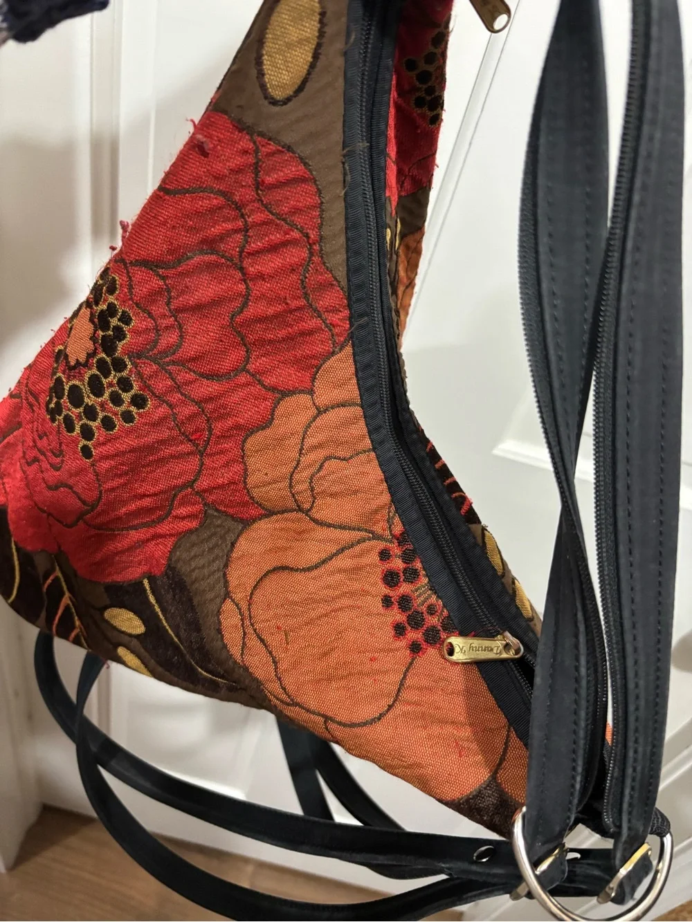 Danny K. Floral Tapestry Sling Backpack | Made in USA Convertible Crossbody Bag